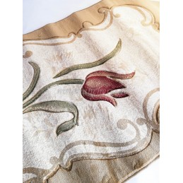 Tappeto classico/moderno ovale 100x200 cm con disegno piazzato con tulipano  centrale. D91