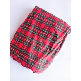 Vestisedia o coprisedia 6 pezzi in tessuto scozzese natalizio  elasticizzato. Art.Scozzese. D133