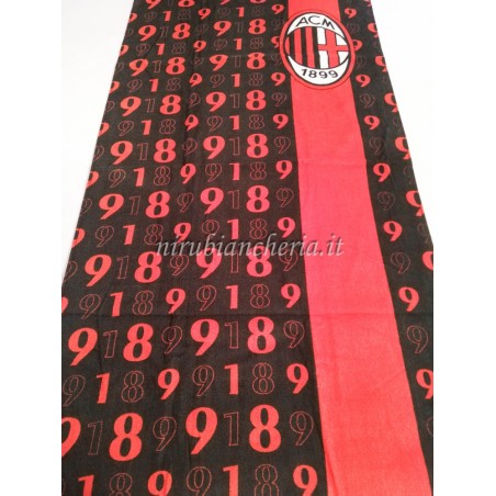 Telo Mare A.C Milan ufficiale 75x140 cm spugna di cotone. A685