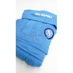 Accappatoio Spugna Bambino SSC Napoli Ufficiale Idea Regalo Calcio 100%  Cotone - Taglia 7-8 Anni