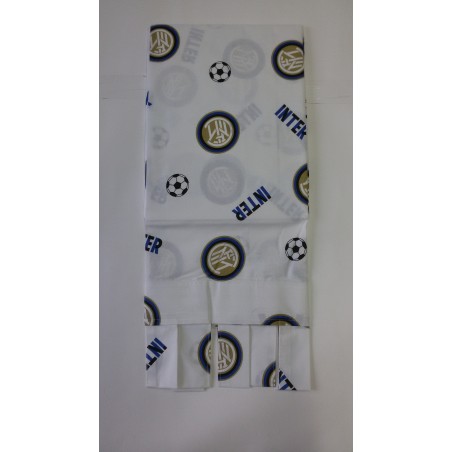 Coppia pannello tenda F.C Inter in cotone ufficiale 140x290 cm. A128