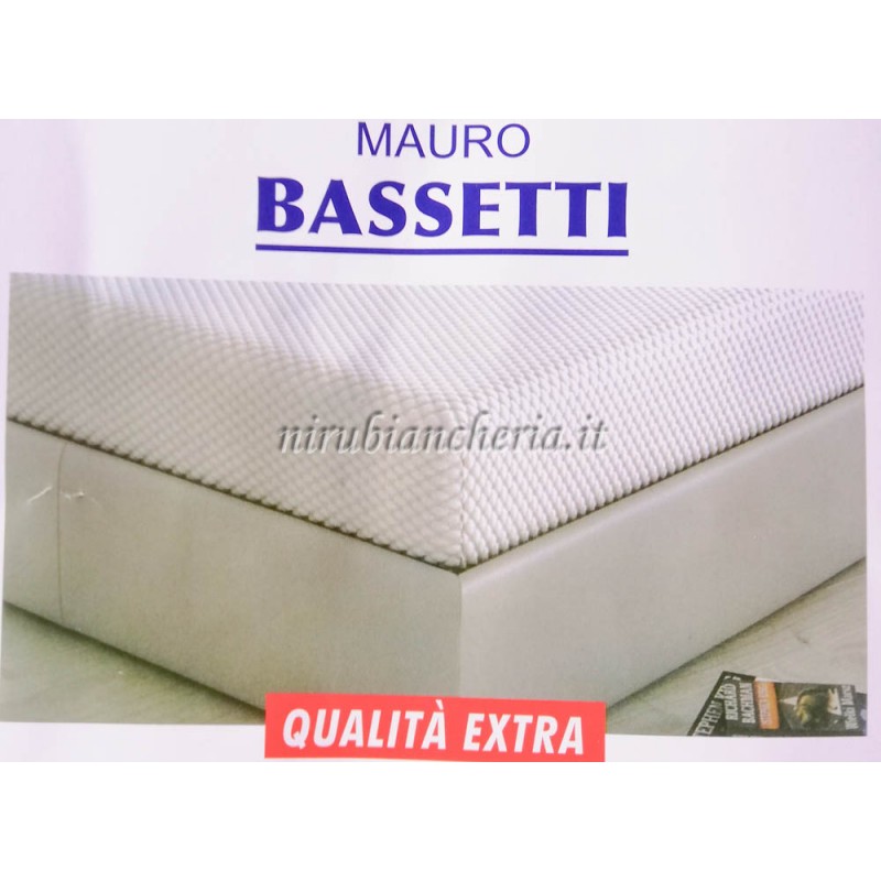 Coprimaterasso in spugna Jacquard di Mauro Bassetti per letto una piazza e  mezza effetto massaggiante. B841